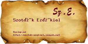 Szoták Ezékiel névjegykártya